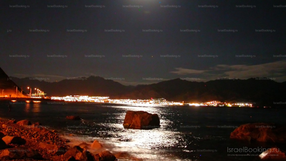 Eilat. Night fishing off the boat.